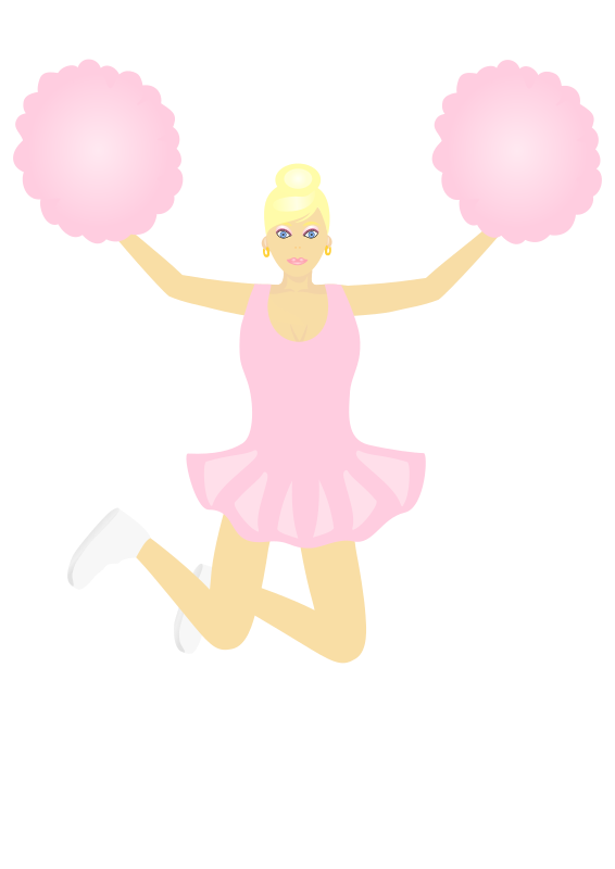 Jumping cheerleader