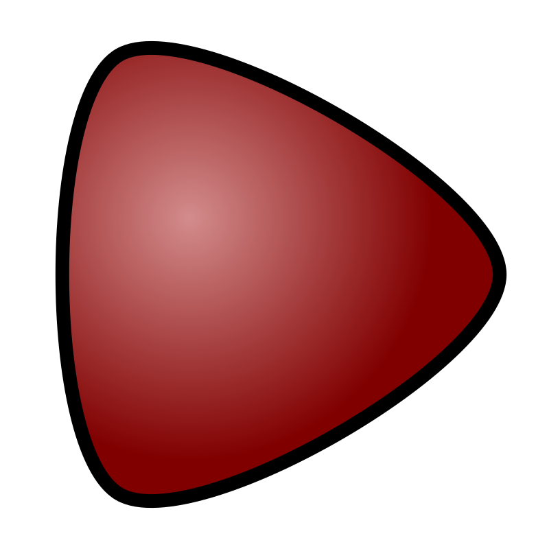 Play Button, red, for media player