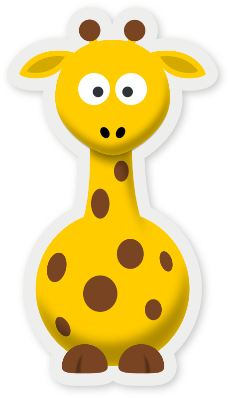 New Cartoon Giraffe - Openclipart