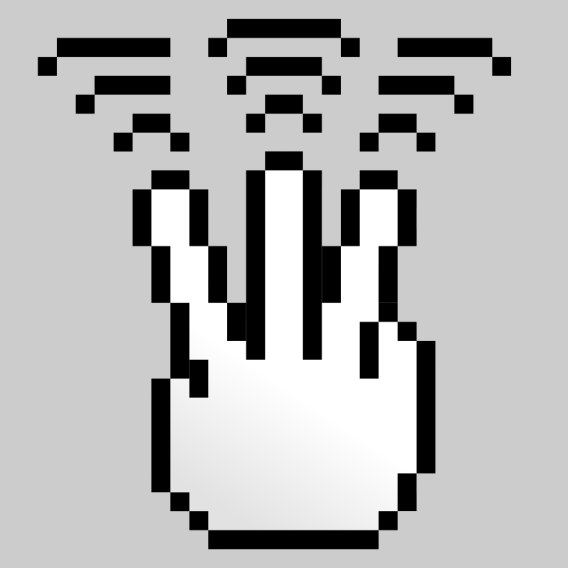 MultiTouch-Interface Pixel-theme 3-fingers-Triple-Tap