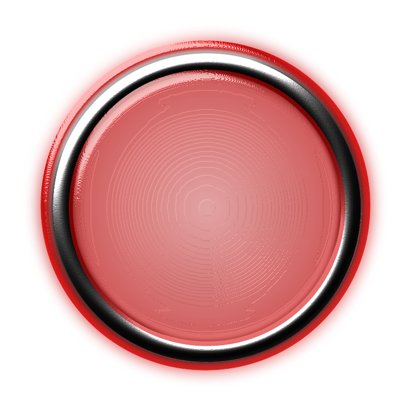 Red Button with Internal Light and Glowing Bezel