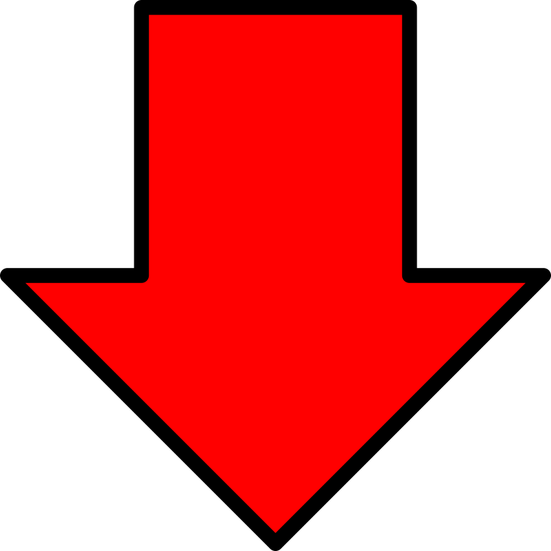 Red down arrow