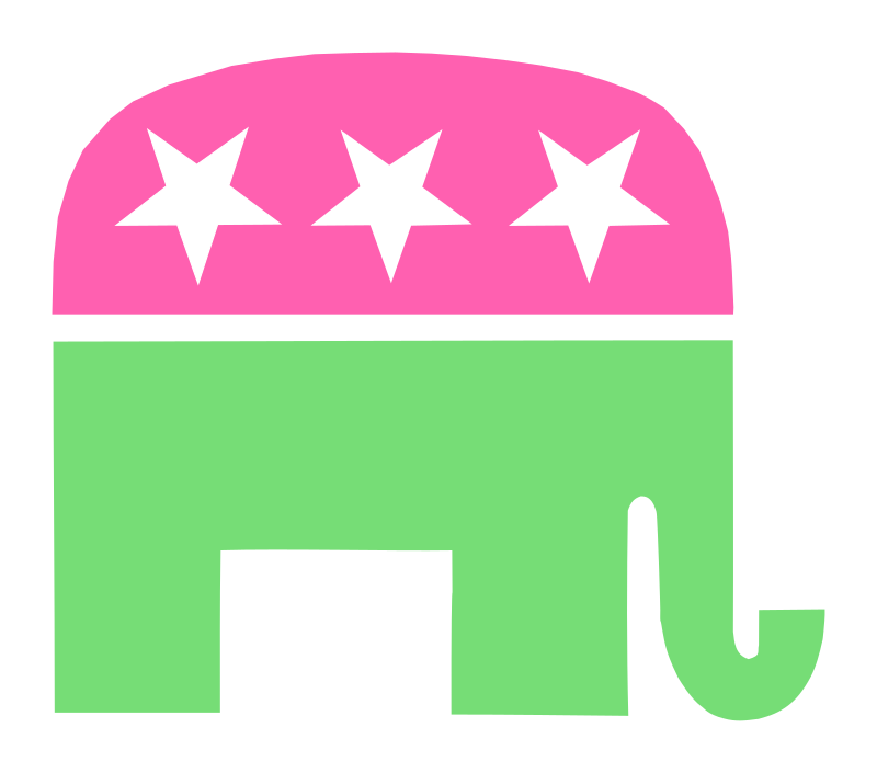 gop elephant white background