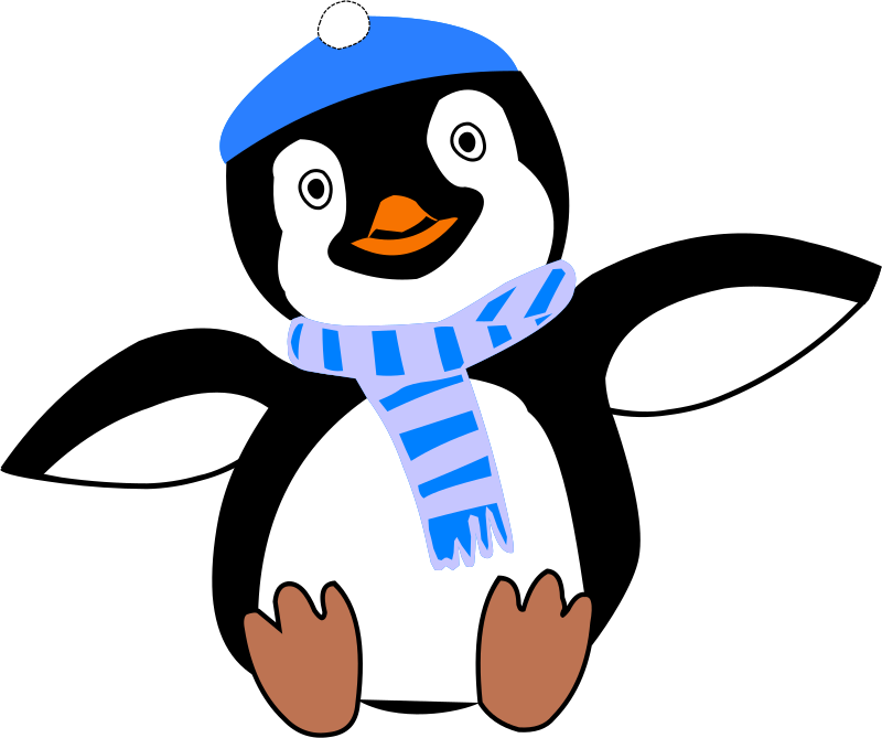 Pinguin im Winter