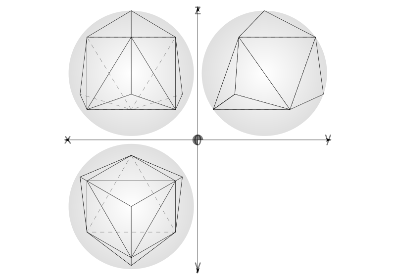 16 construction geodesic spheres recursive from tetrahedron