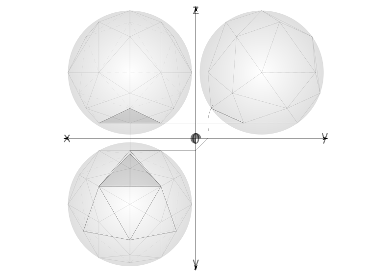 29 net construction geodesic spheres recursive from tetrahedron