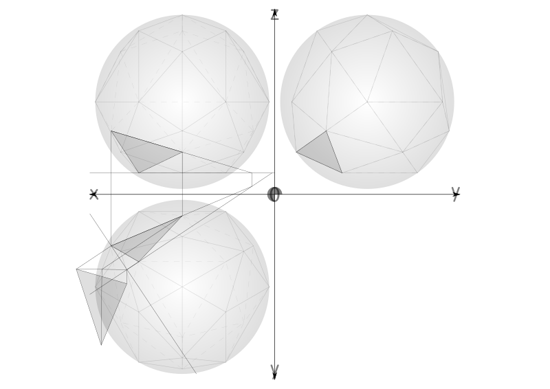 30 net construction geodesic spheres recursive from tetrahedron