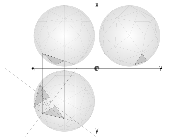 44 net construction geodesic spheres recursive from tetrahedron