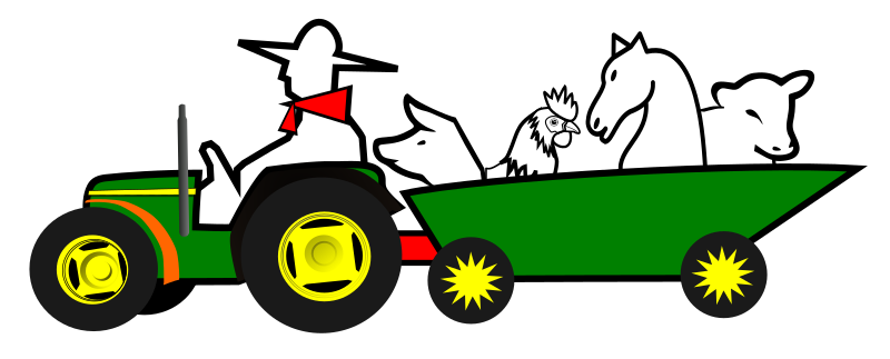 Logo tractor animales