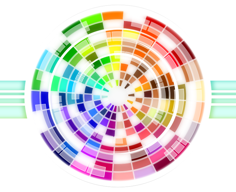 Multicolored Wheel Abstract Background