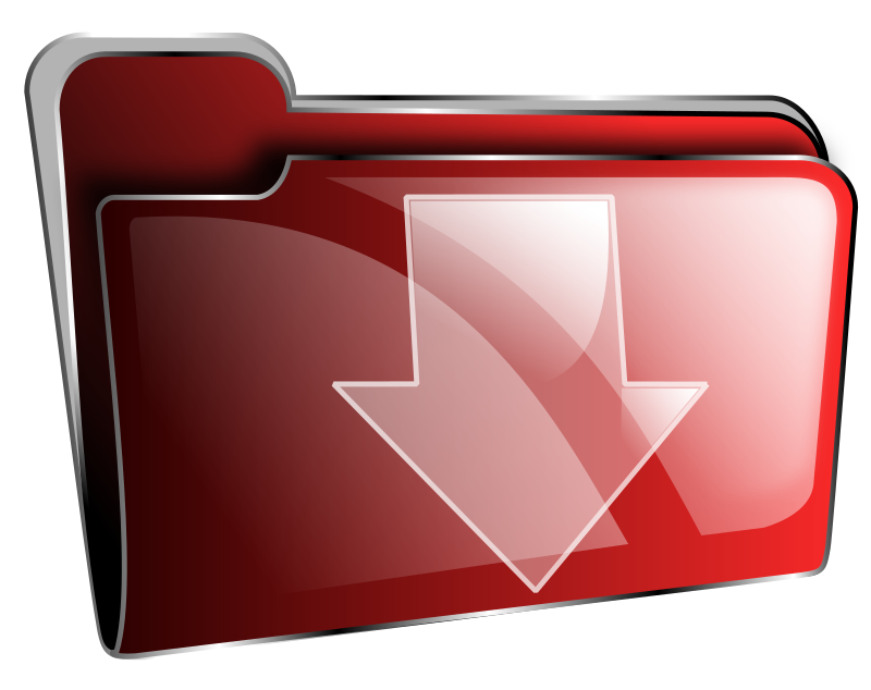 Folder icon red download