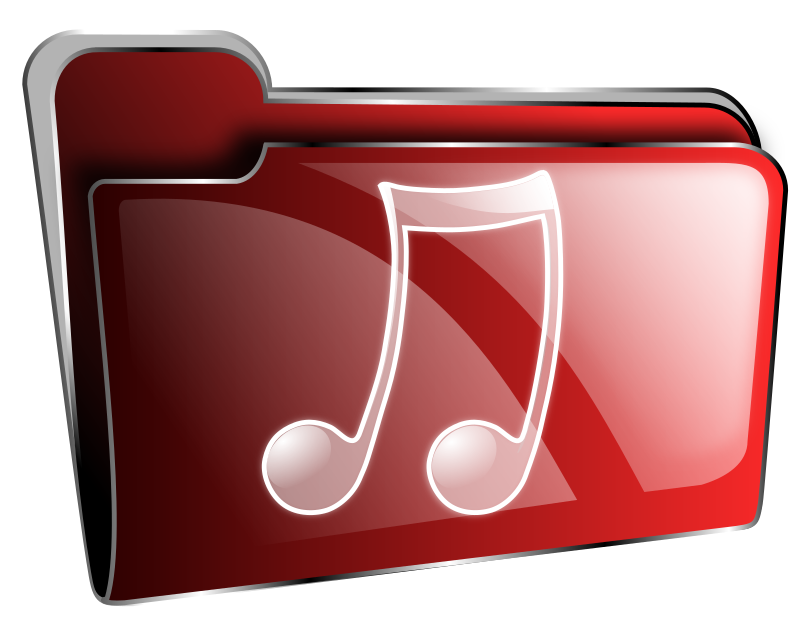 Folder icon red music