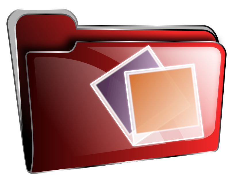 Folder icon red photos