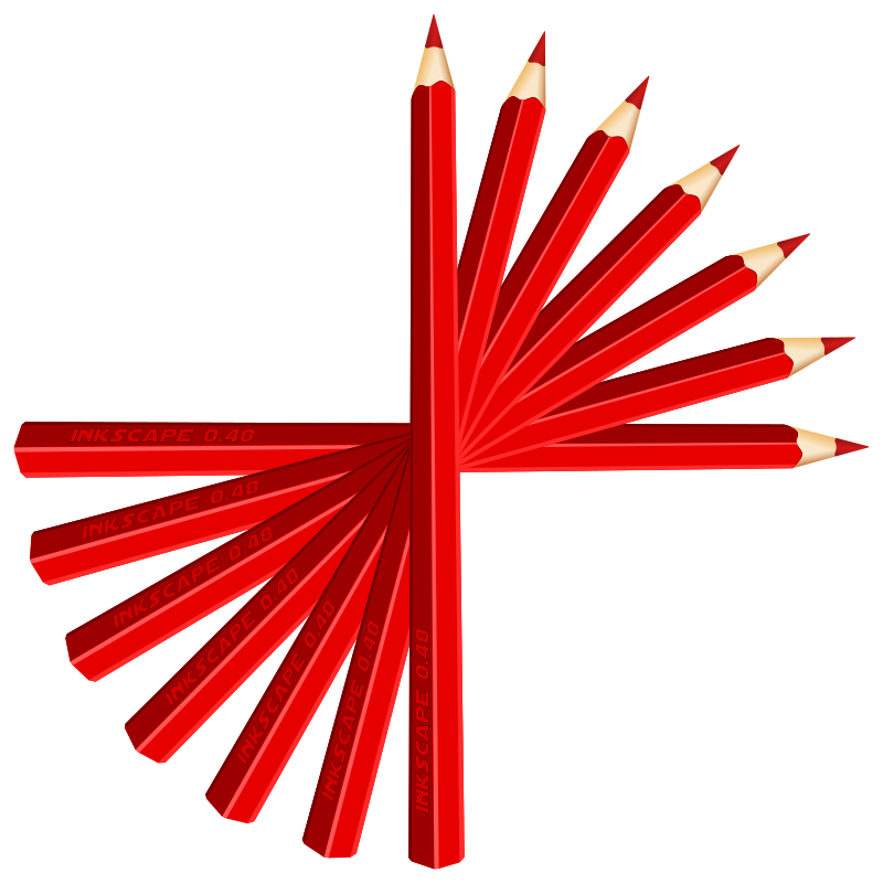 red pencils