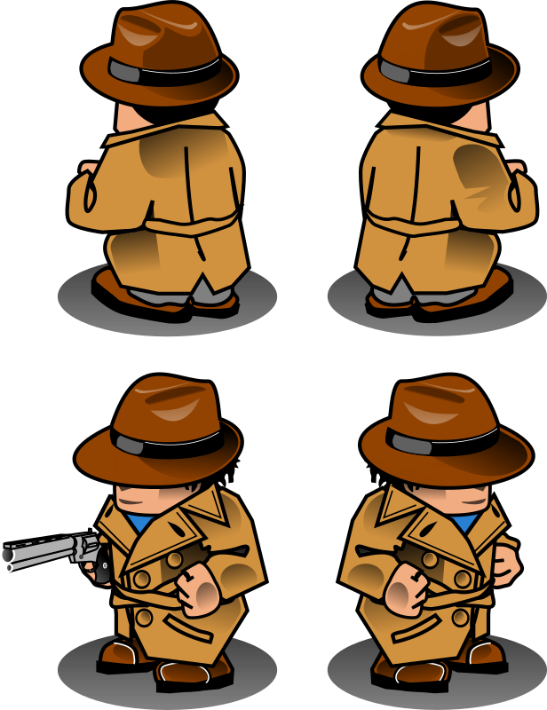 Noir detective sprite