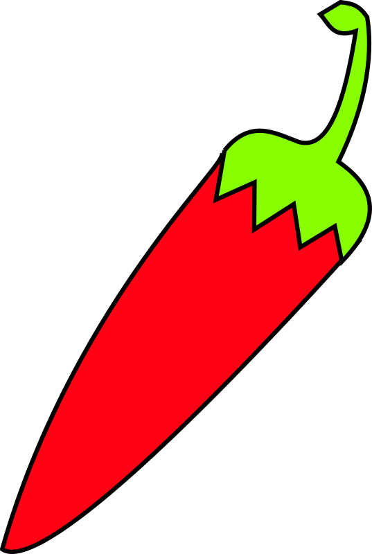 red chili with green tail