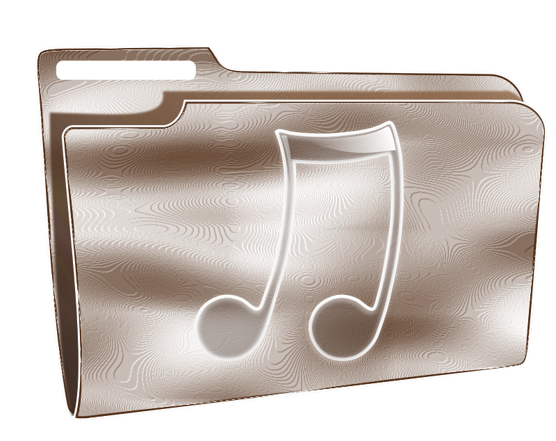 Folder icon plastic music