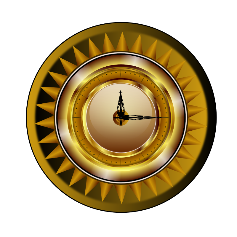 Gold clock