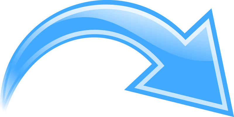 Curved Arrow, Blue