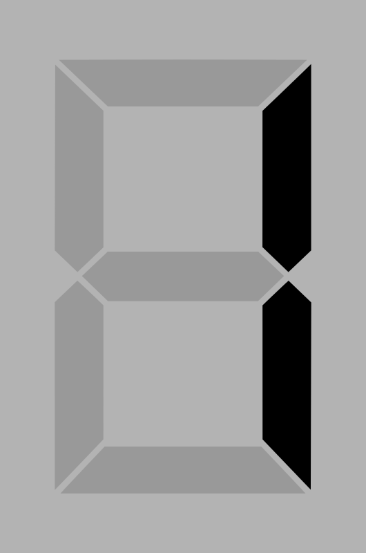 Seven segment display gray 1