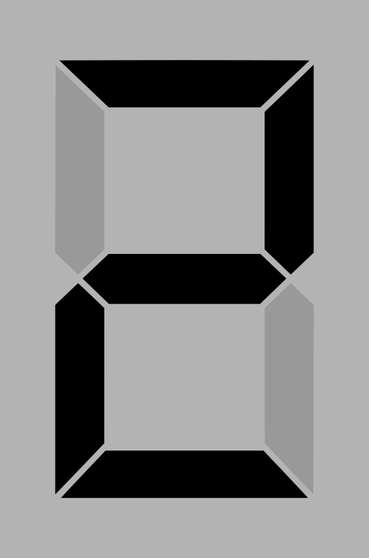 Seven segment display gray 2