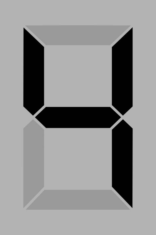Seven segment display gray 4