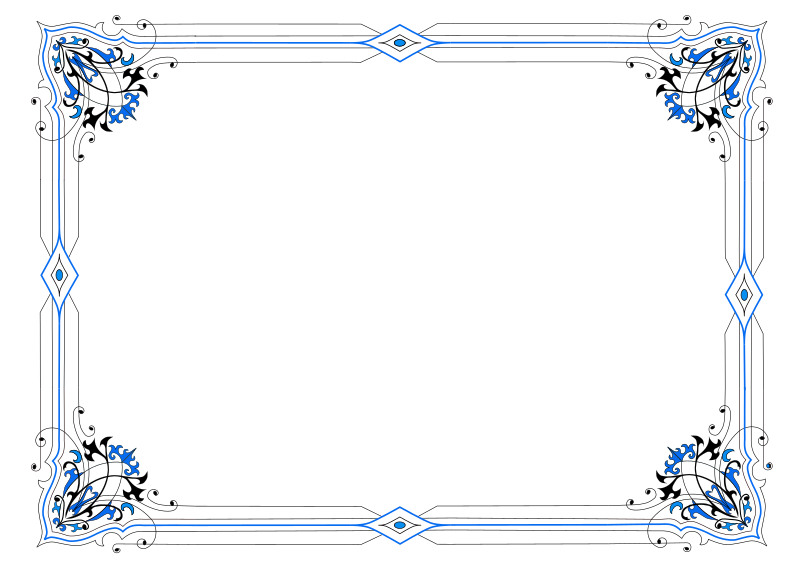 border - variation in blue