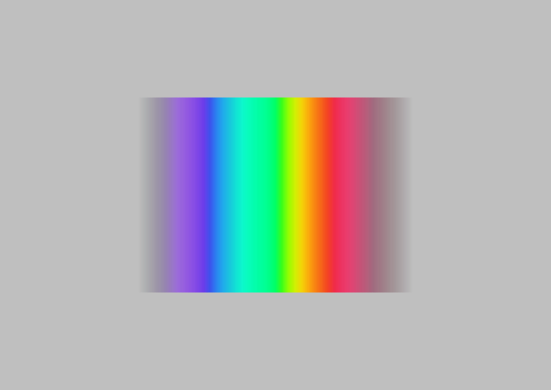 sinusförmiger transparenzverlaufender Regenbogen Gradient