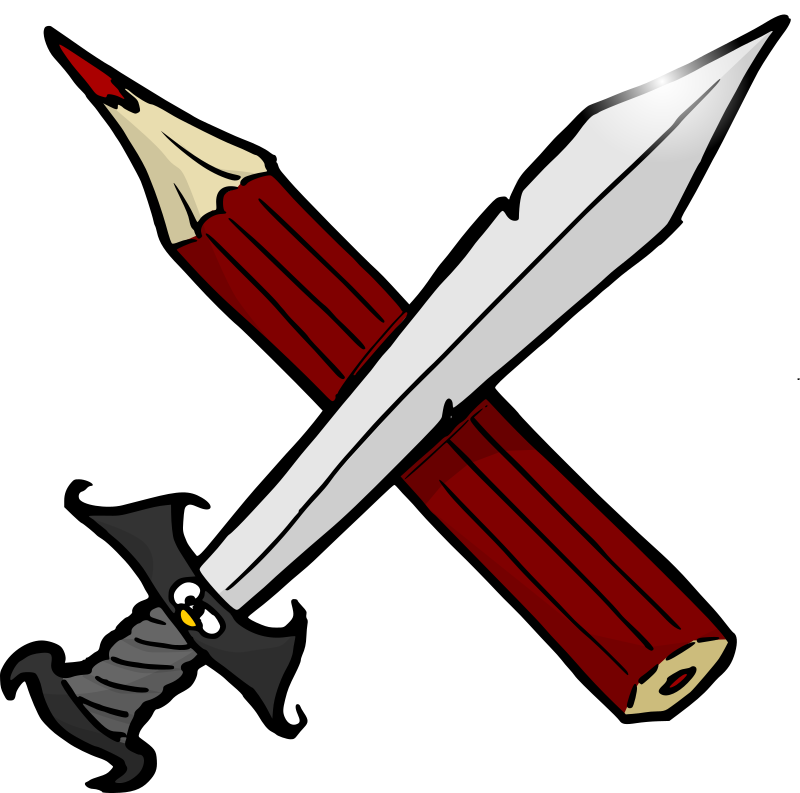 Sword and pencil