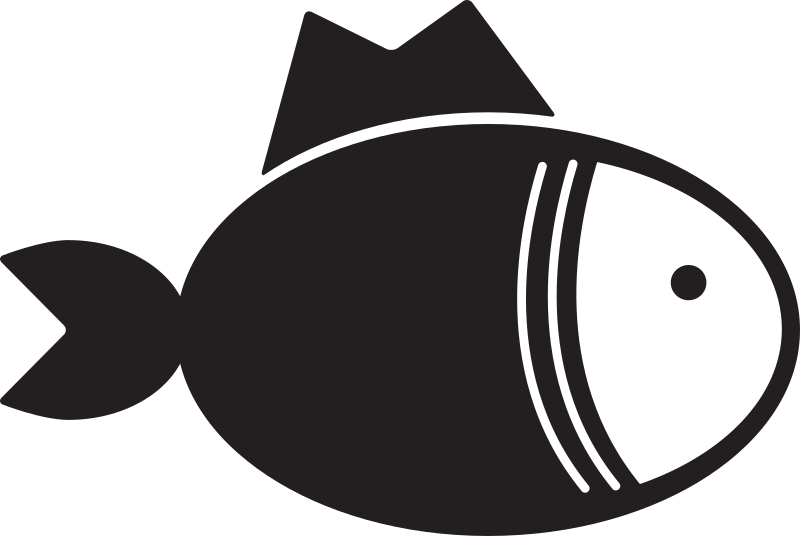 Fish Line Art - Openclipart