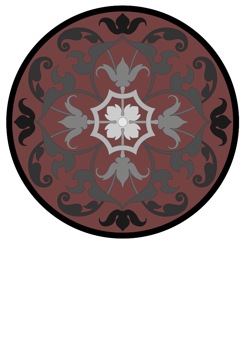 Round ornamental panel