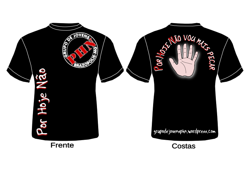 Camiseta Preta Do Grupo De Jovens Phn De Braza Polis Mg Openclipart