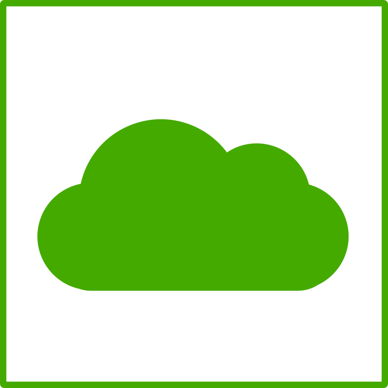 eco green cloud icon