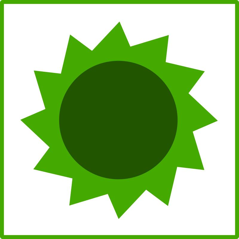 eco green sun icon