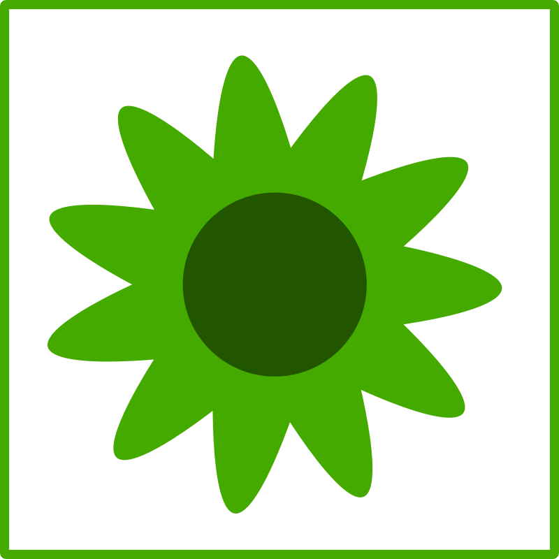 eco green flower icon