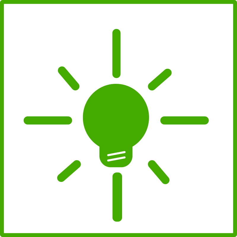 eco green light bulb icon