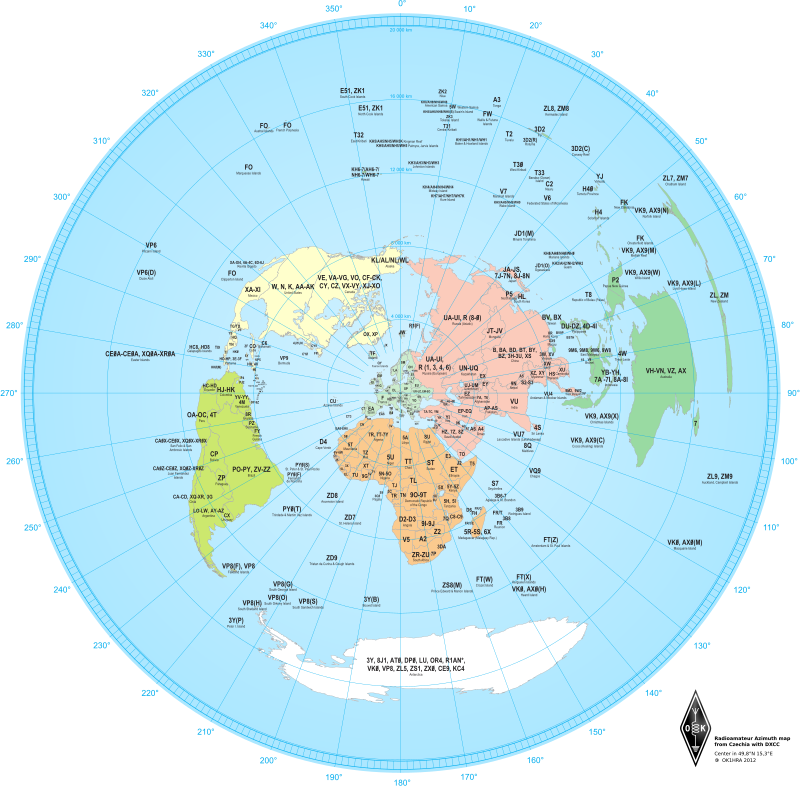 Azimuth map from OK