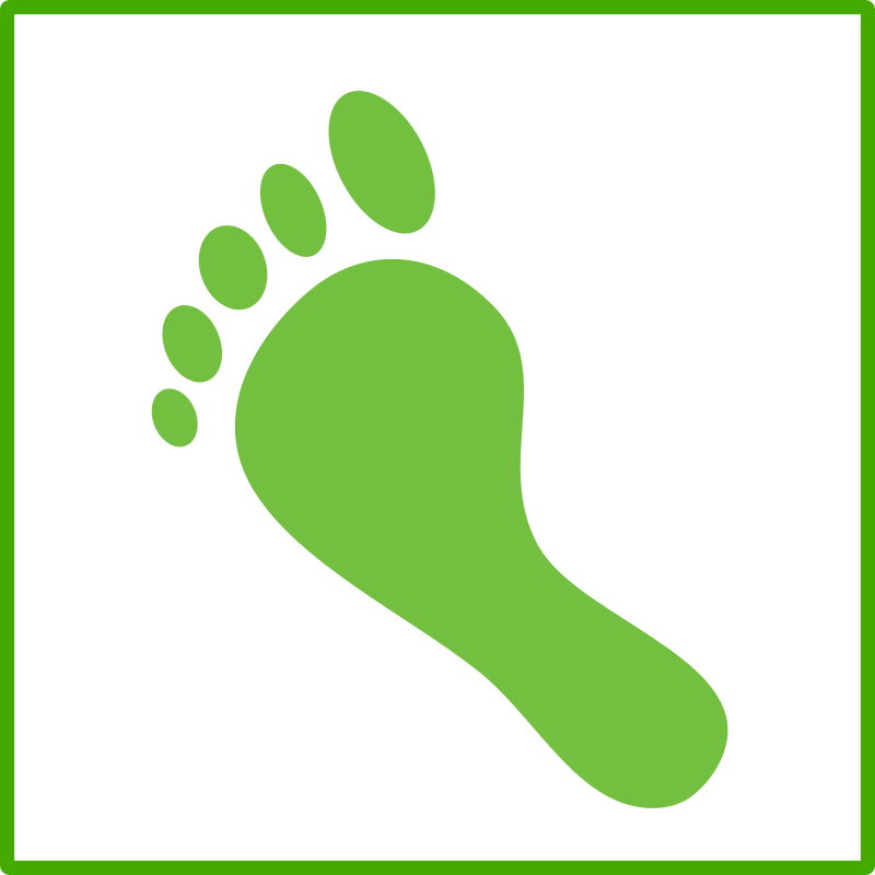 eco green carbon footprint icon