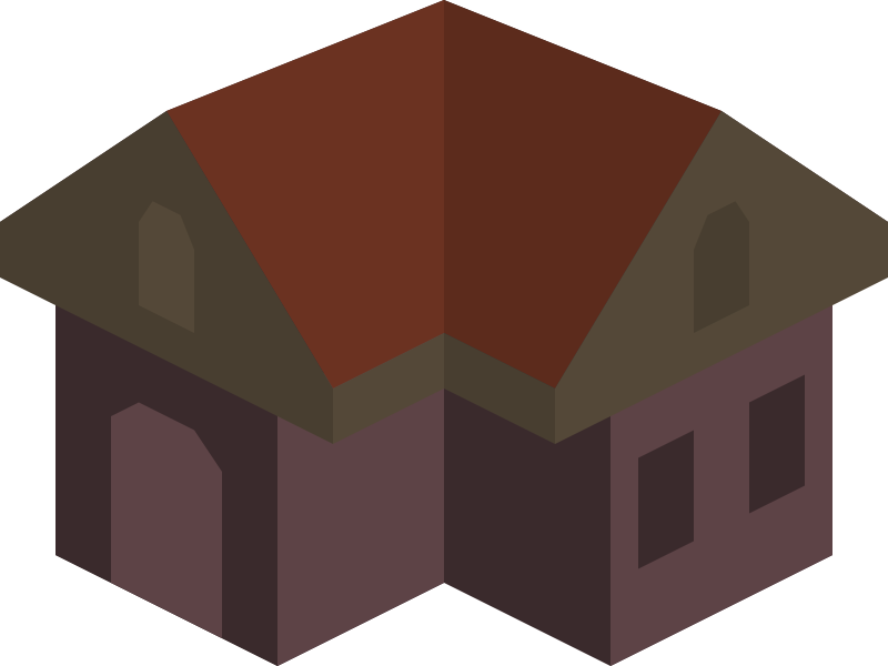 Placeholder Isometric Building Icon Colored Dark