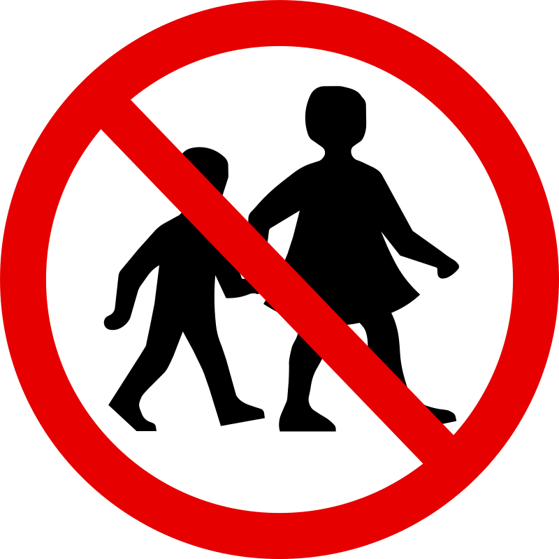 No Children Sign