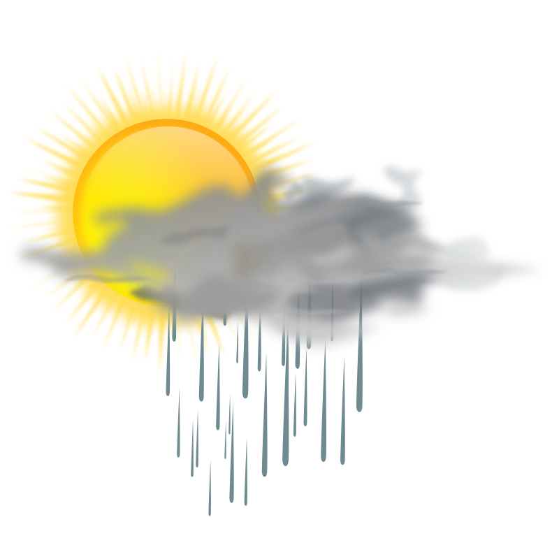 weather icon - sun rain