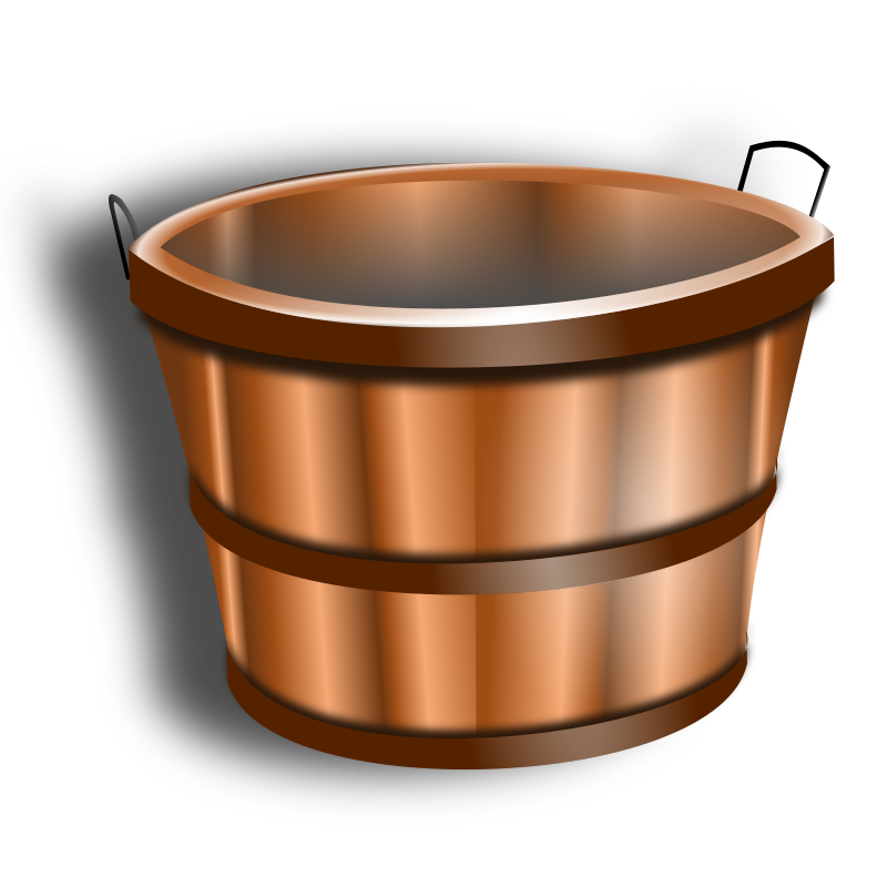 wooden bucket