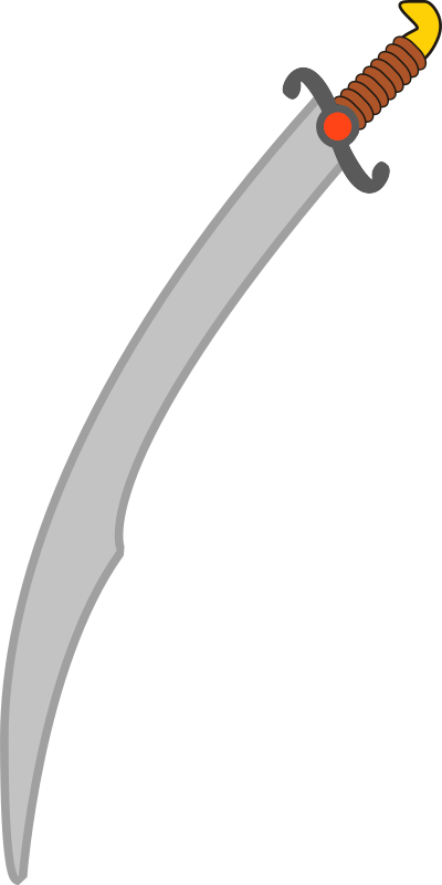 Soft-colored Long Scimitar