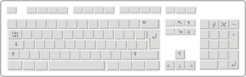 Blank White Keyboard