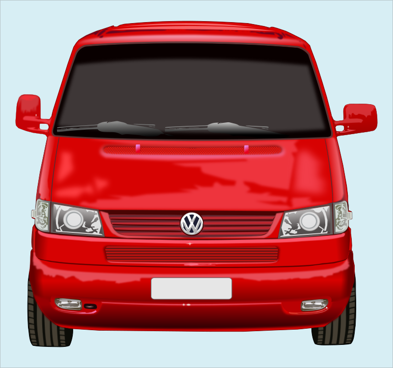 Roter VW-Bus