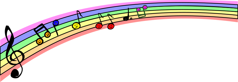 rainbow with music