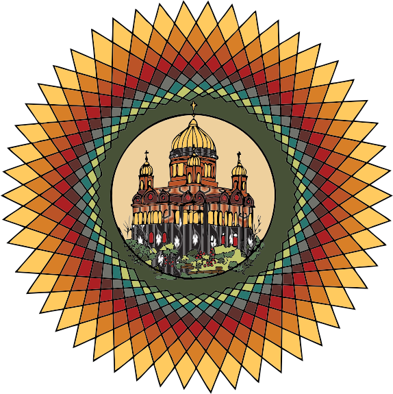 Mandala building in color