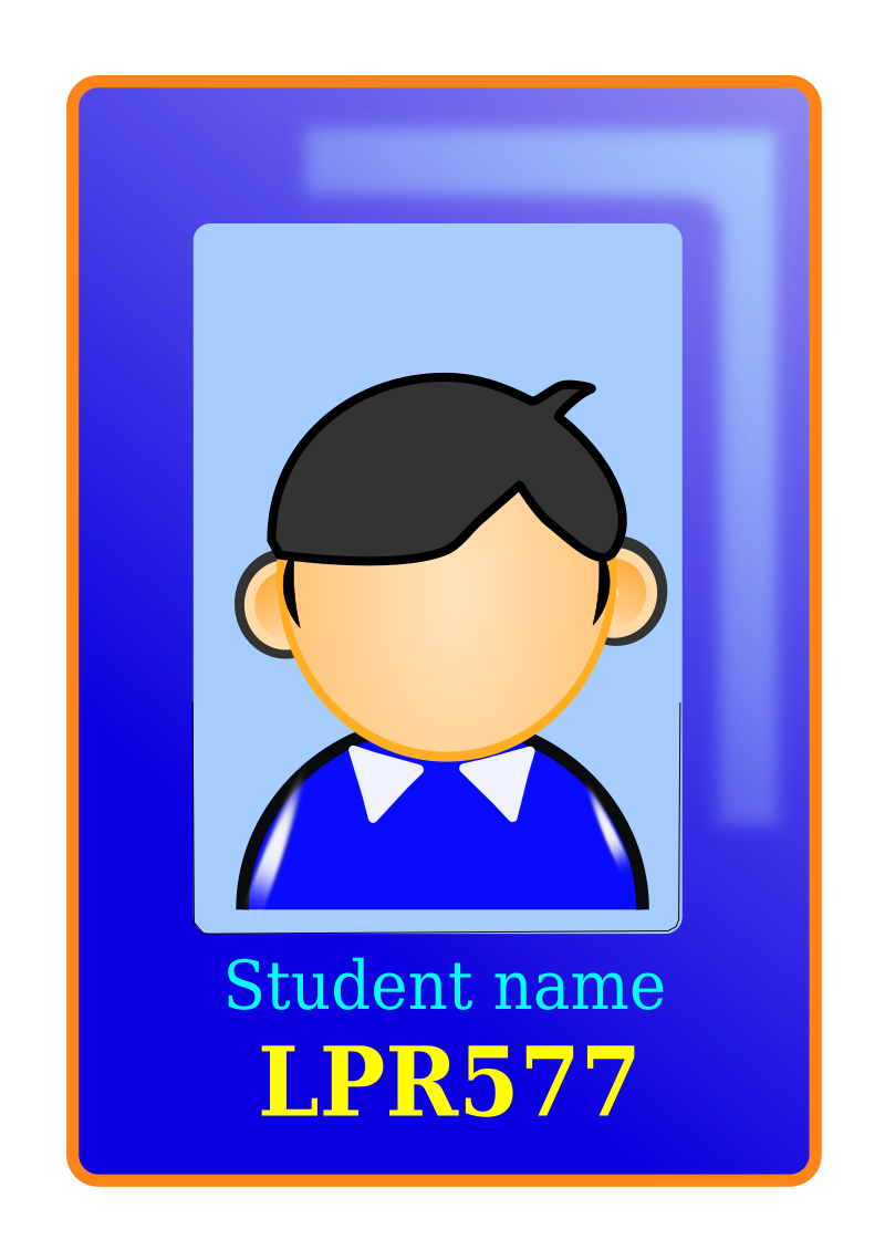 ID Card vector. Бейдж иконка. School ID. Student ID Card.