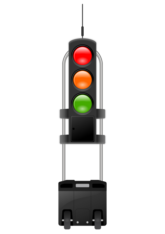 mobile roadwork traffic-light