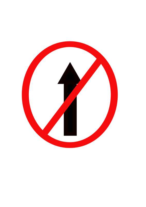 Indian road sign - No entry